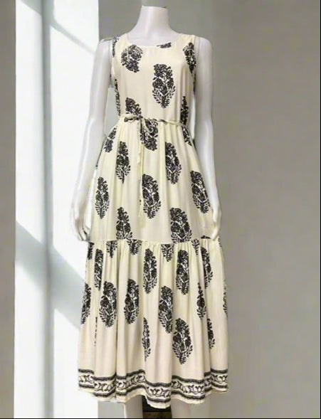 Summer Casual Printed Sleeveless Maxi Dress
